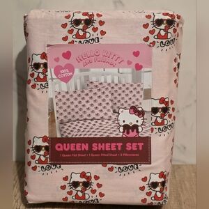 Hello Kitty Pink and Red Sheet Set